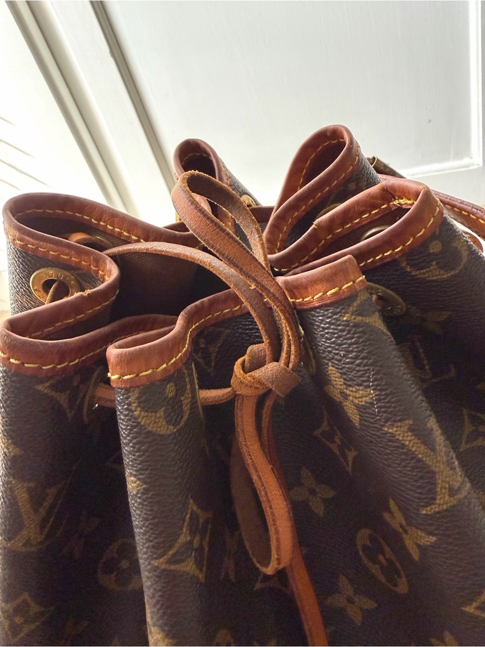 Louis Vuitton Monogram Drawstring Bucket Bag - Brown/Tan - Picture 5 of 13